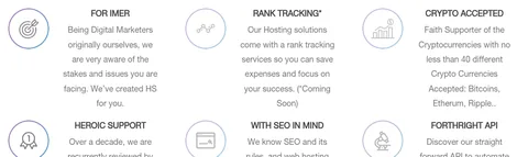 HostStage homepage: Crypto Accepted