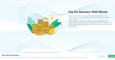 NameSilo: Pay for domains with Bitcoin