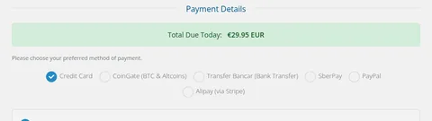 Virtono checkout: CoinGate (BTC & Altcoins) payment option