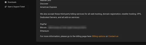 Payment options on webhostpro.com